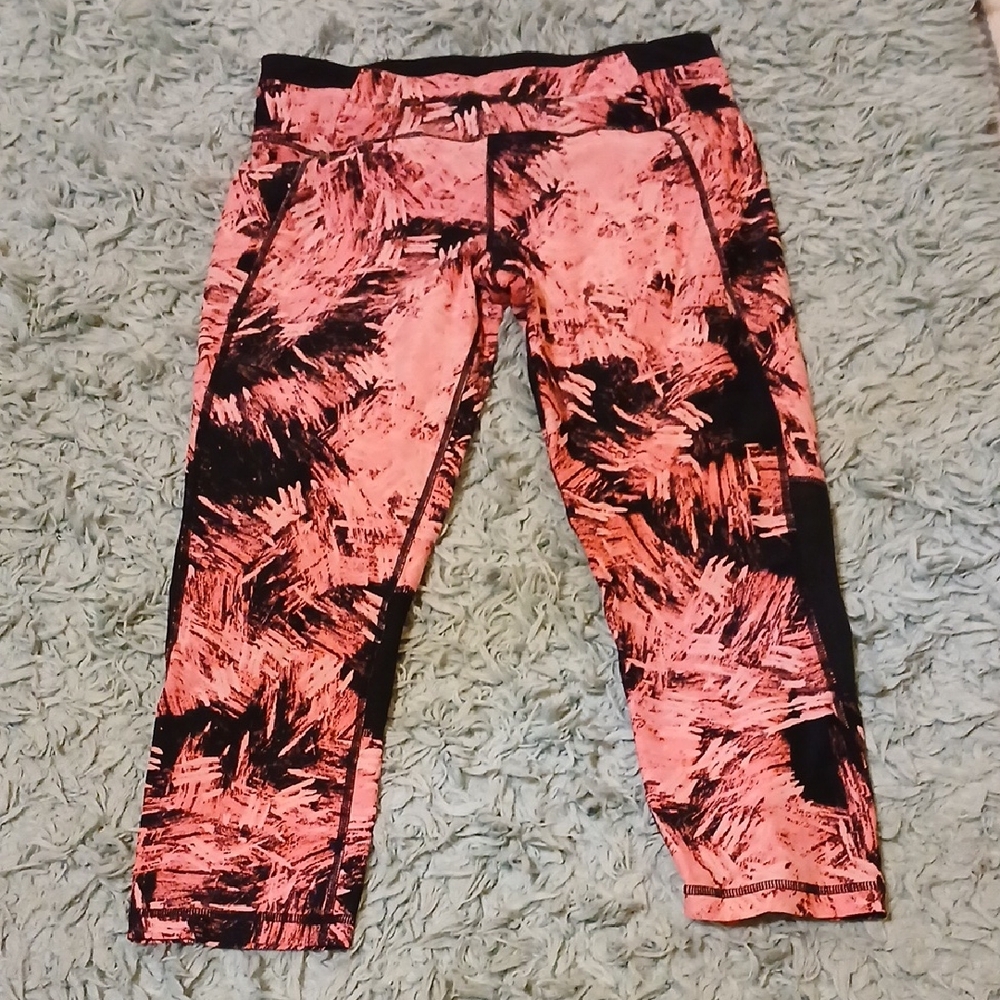 Calvin Klein Performance Pink and Black Abstract Leggings